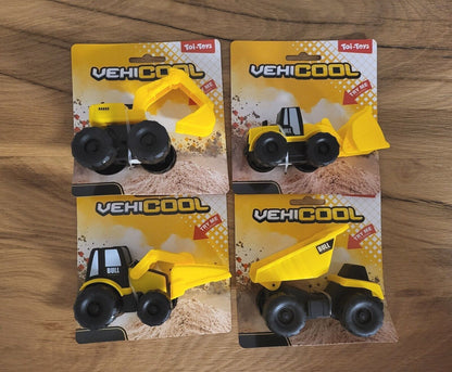 Baufahrzeug Mini Bagger Kippe Radlader Gelenkradlader Spielzeug Kinder Geschenk gelb Auto