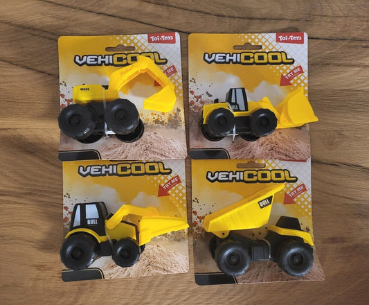 Baufahrzeug Mini Bagger Kippe Radlader Gelenkradlader Spielzeug Kinder Geschenk gelb Auto