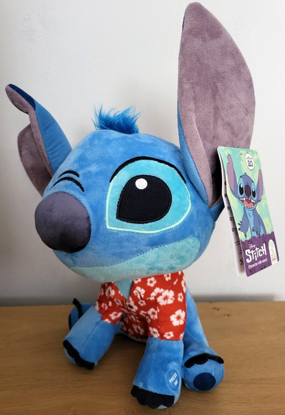 Plüschtier Stofftier Disney Lilo & Stitch Hawaii Hemd Kuscheltier 30cm mit Sound NEU