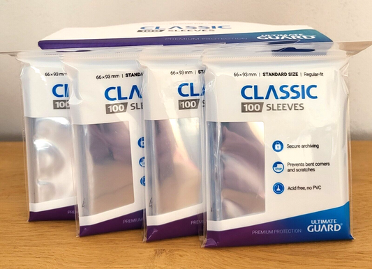 Ultimate Guard CLASSIC SOFT SLEEVES CLEAR (100 CT) Schutzhüllen NEU & OVP Pokemon