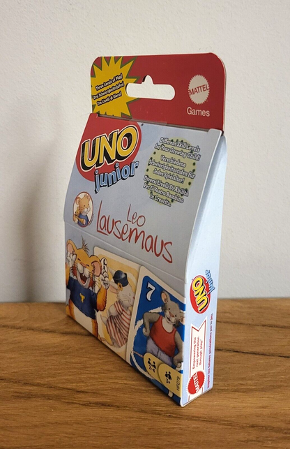 Uno Junior Leo Lausemaus Mattel Kinder Kartenspiel 3 Schwierigkeitsgrade NEU