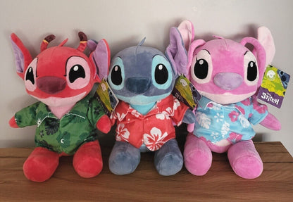 Disney Plüsch Stitch Stofftier Kuscheltier Lilo & Stitch Engel Leroy mit Hawaii Hemd Auswahl NEU