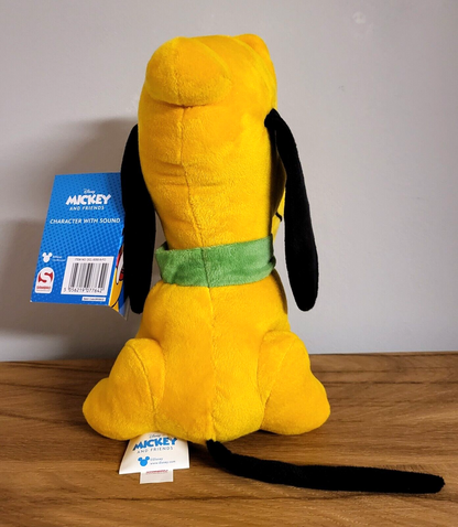 Disney Plüschtier Stofftier Pluto Micky Mickey Maus Kuscheltier Figur 28cm mit SOUND/Ton NEU