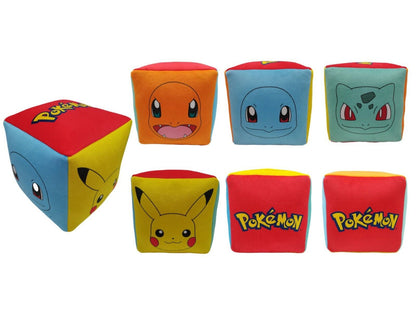 Pokemon Plüsch Pikachu Würfel Kissen Starter Glumanda Schiggy Bisasam Formkissen Sitzkissen Spielzeug Kinder