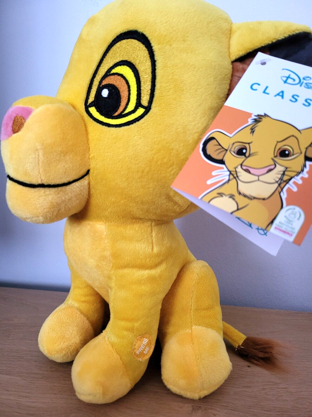 Disney Simba Plüschtier König der Löwen Lion King Stofftier Kuscheltier mit Sound NEU 28cm