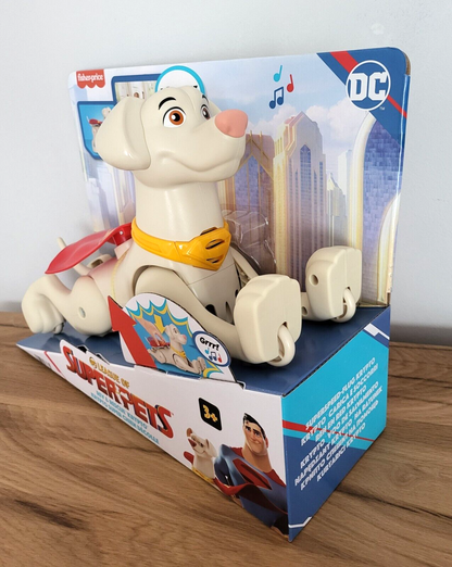 Fisher-Price DC Liga der Superpets/Superhund Figur Rev & Rescue Krypto mit Ton 28x39cm NEU