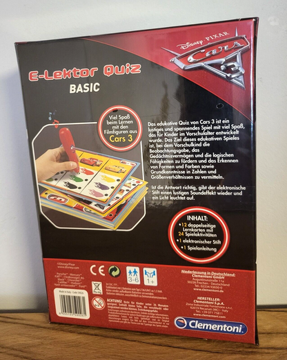 Clementoni Disney PIXAR Cars 3 / E-Lektor Quiz Basic Lernspiel Kinder ab 3 Jahren