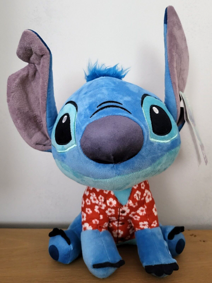 Plüschtier Stofftier Disney Lilo & Stitch Hawaii Hemd Kuscheltier 30cm mit Sound NEU