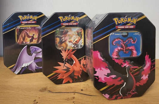 Pokemon Zenit der Könige Tin Boxen Galarian Arktos Zapdos Lavados ENG NEU & OVP