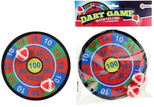 Mini Dart Scheibe Klette inkl. 2 Bälle Toi Toys Spiel Kinder Reise ca. 18cm NEU