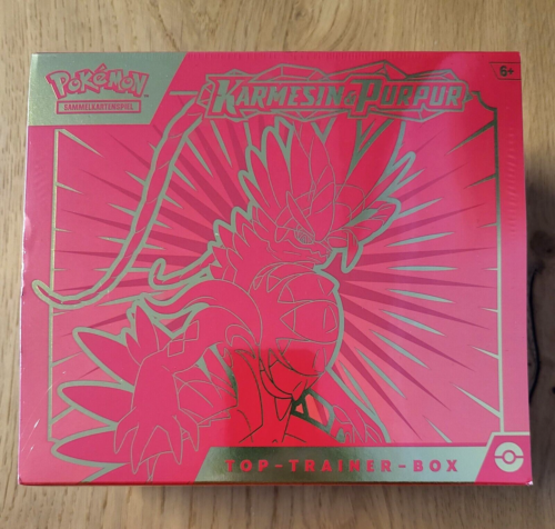 Pokemon Karmesin & Purpur ETB Koraidon Top Trainer Box Booster DE NEU & OVP 2023