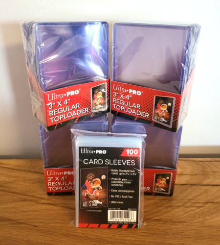 Ultra Pro Toploader 3x4 Kartenhüllen TCG 100 Stück + 100 Sleeves Pokemon,MTG NEU